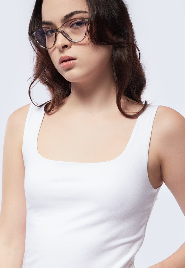 Basic Fitted Crop Tank Top