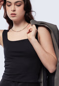 Basic Fitted Crop Tank Top