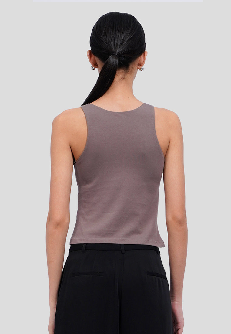 Fitted Tank Top with Bra Pads