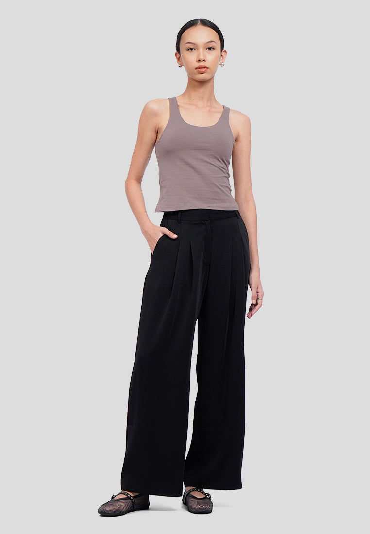 Fitted Tank Top with Bra Pads