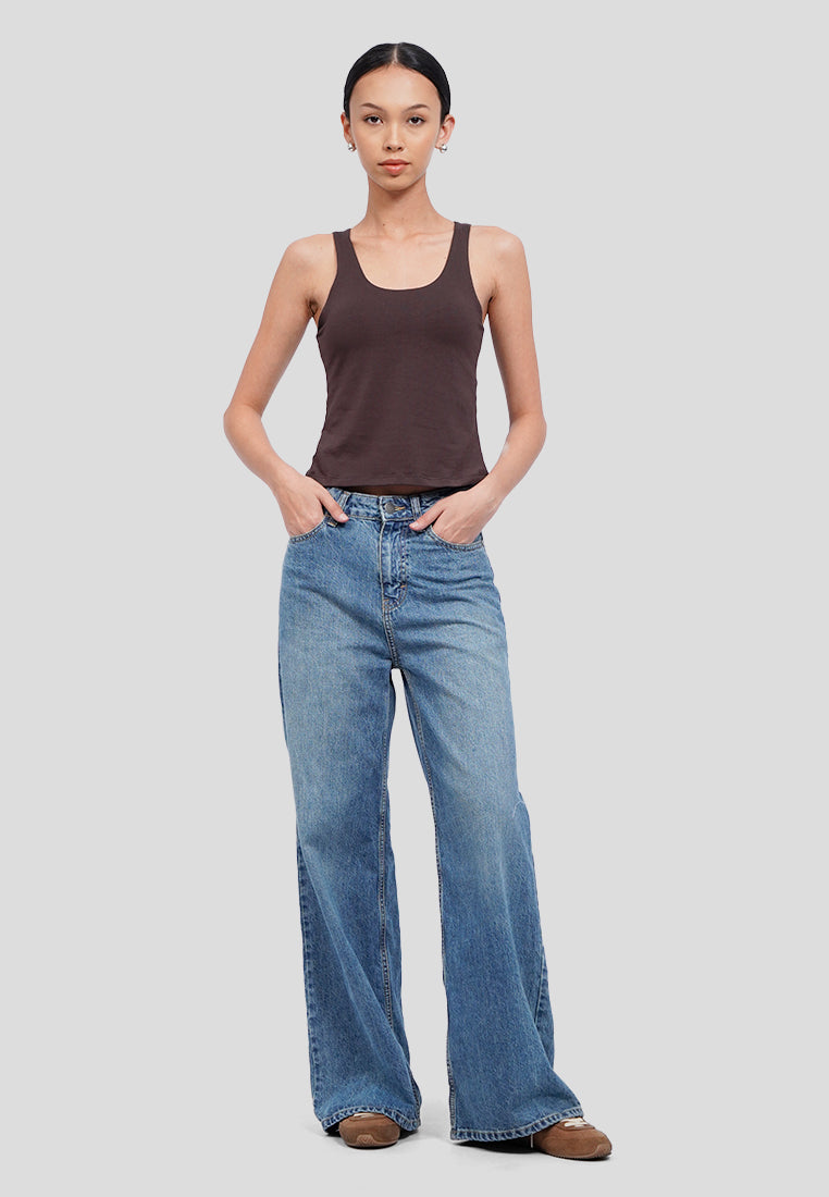 Fitted Tank Top with Bra Pads