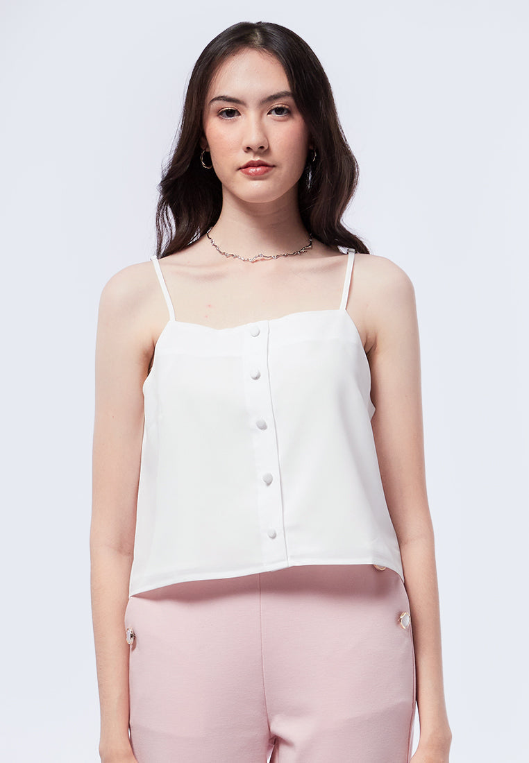 Square Neck Camisole with Button