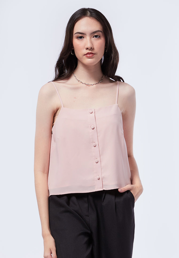 Square Neck Camisole with Button