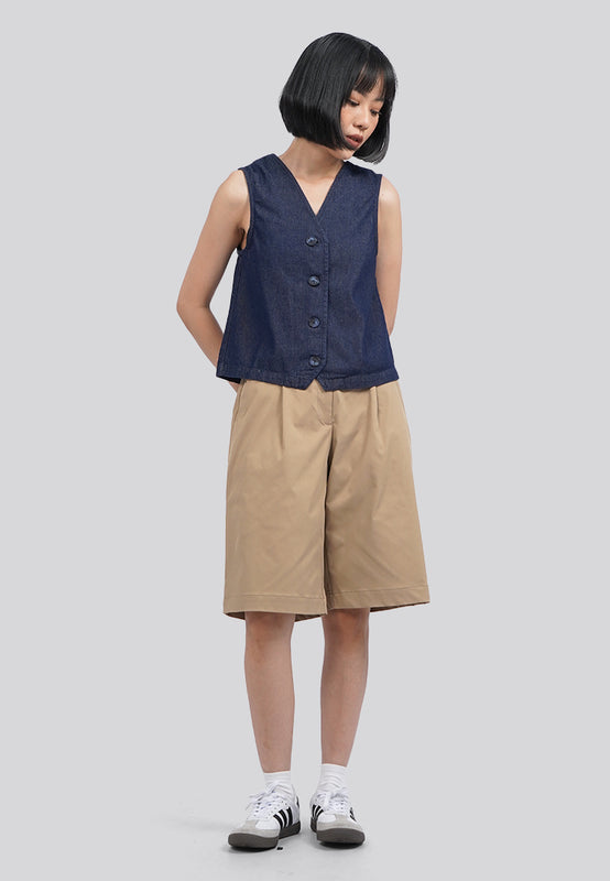 V-Neck Denim Vest