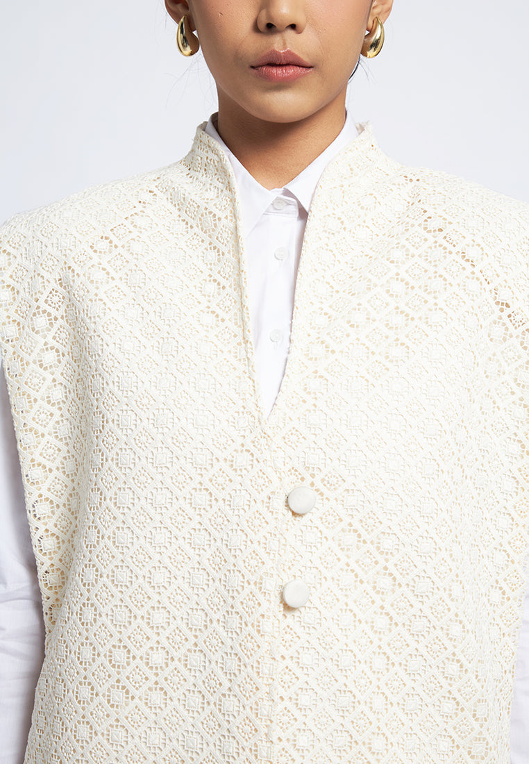 Embroidered Long Vest