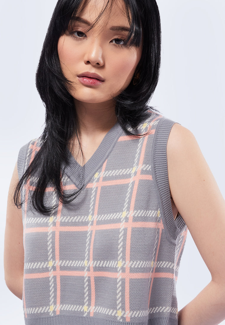 Sleeveless Printed Knit Top