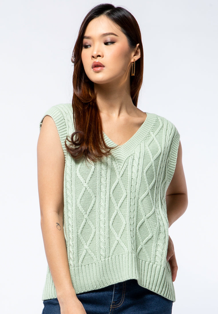 Cable Knit Vest