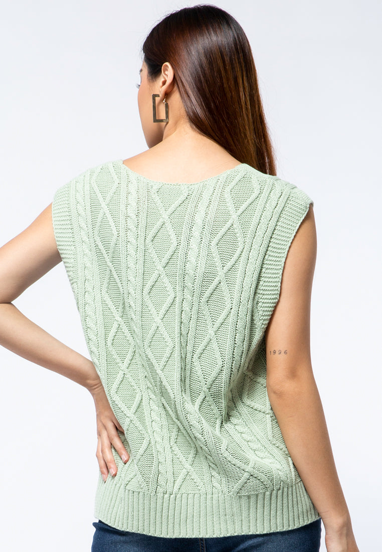 Cable Knit Vest
