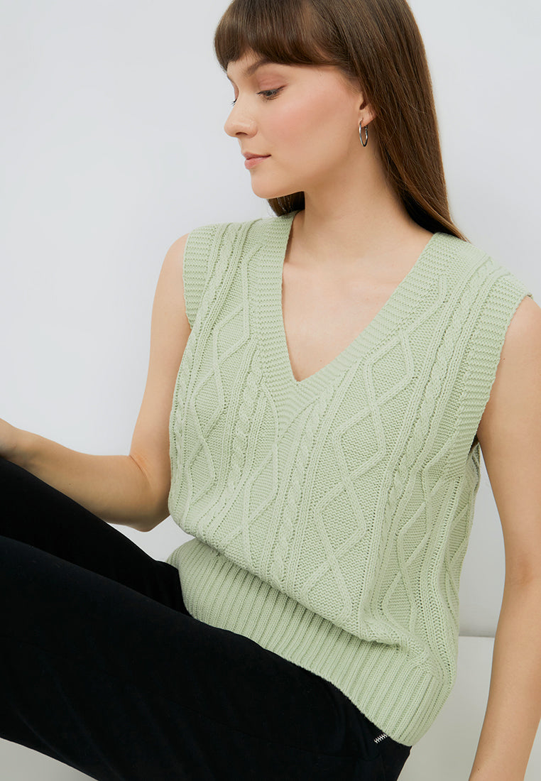 Cable Knit Vest