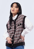 Plaid Long Vest