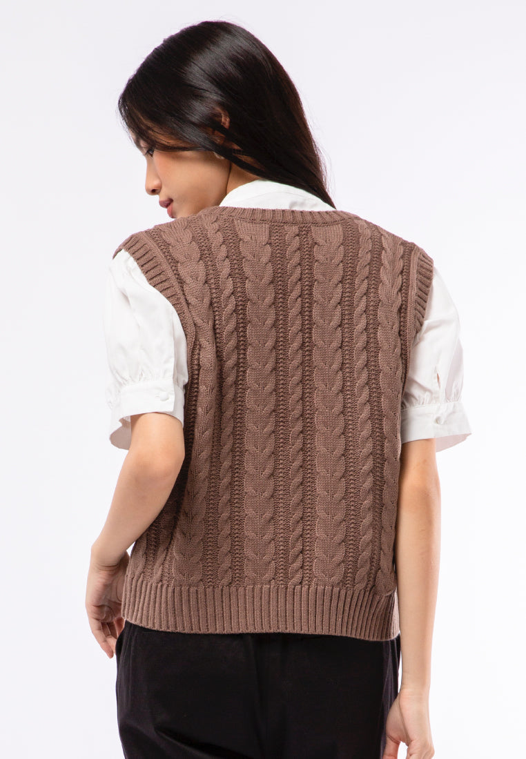 Cable Knit Vest