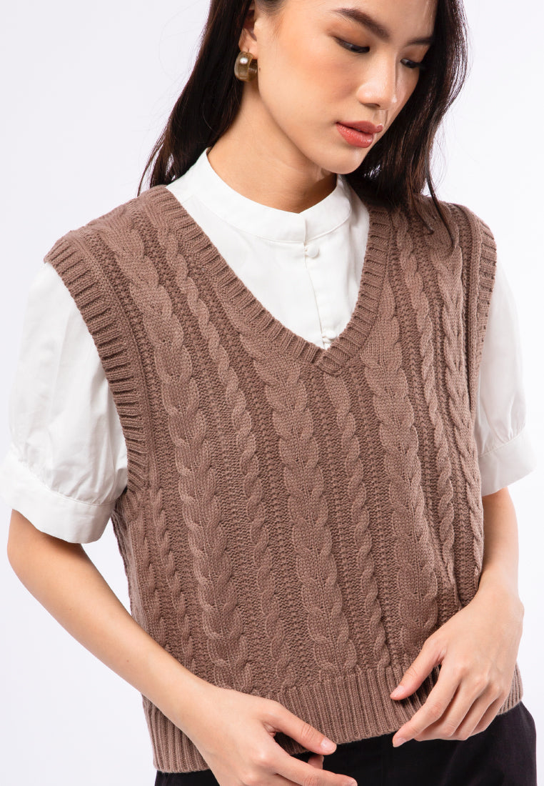 Cable Knit Vest