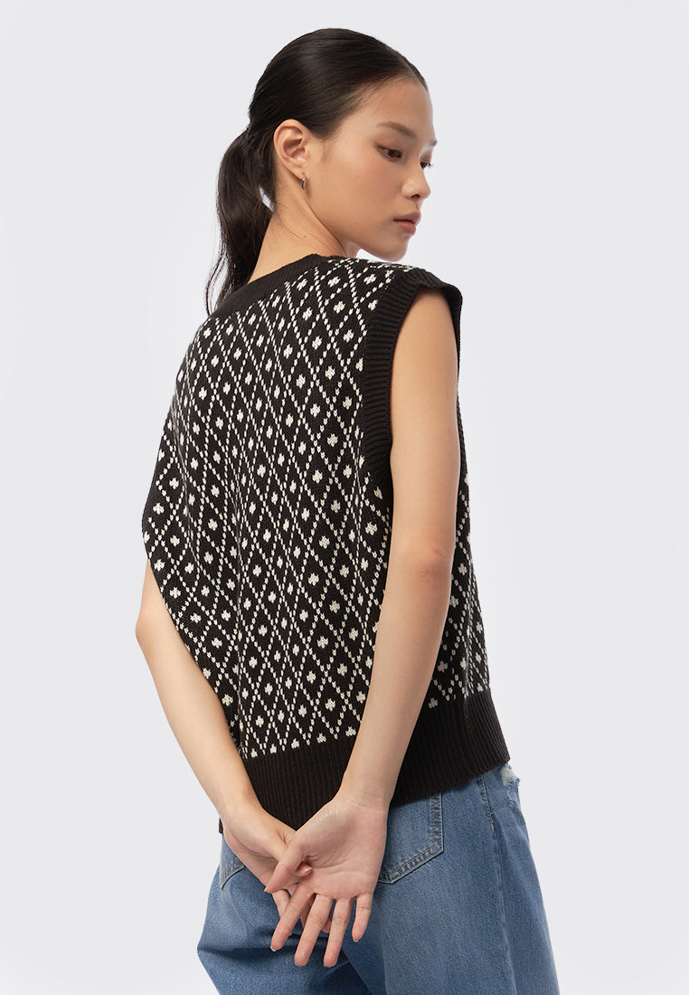 Printed Knit Vest
