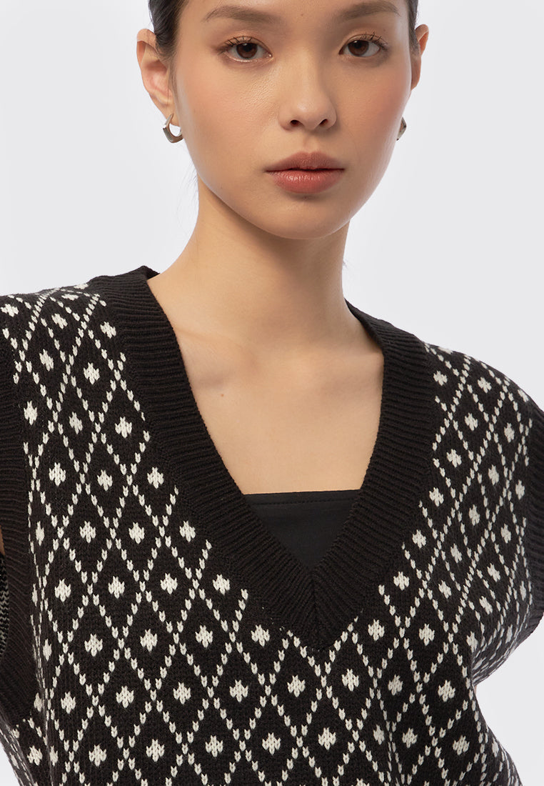 Printed Knit Vest