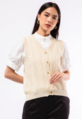 Button Up Cable Vest