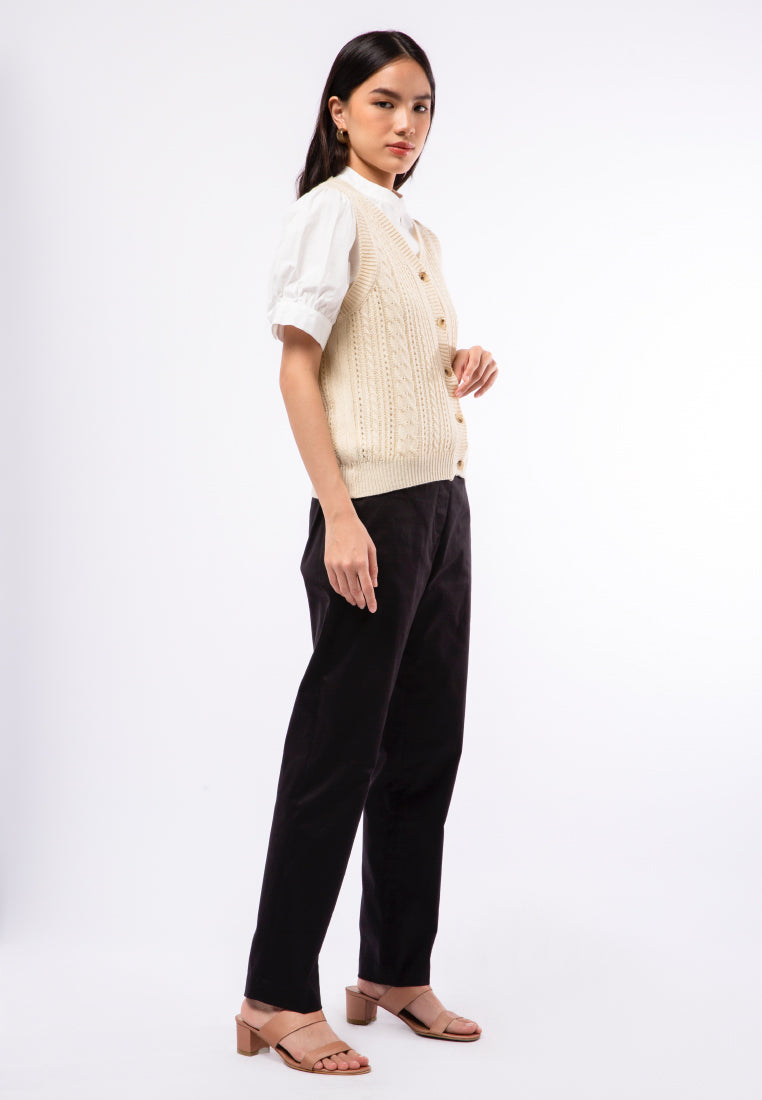 Button Up Cable Vest