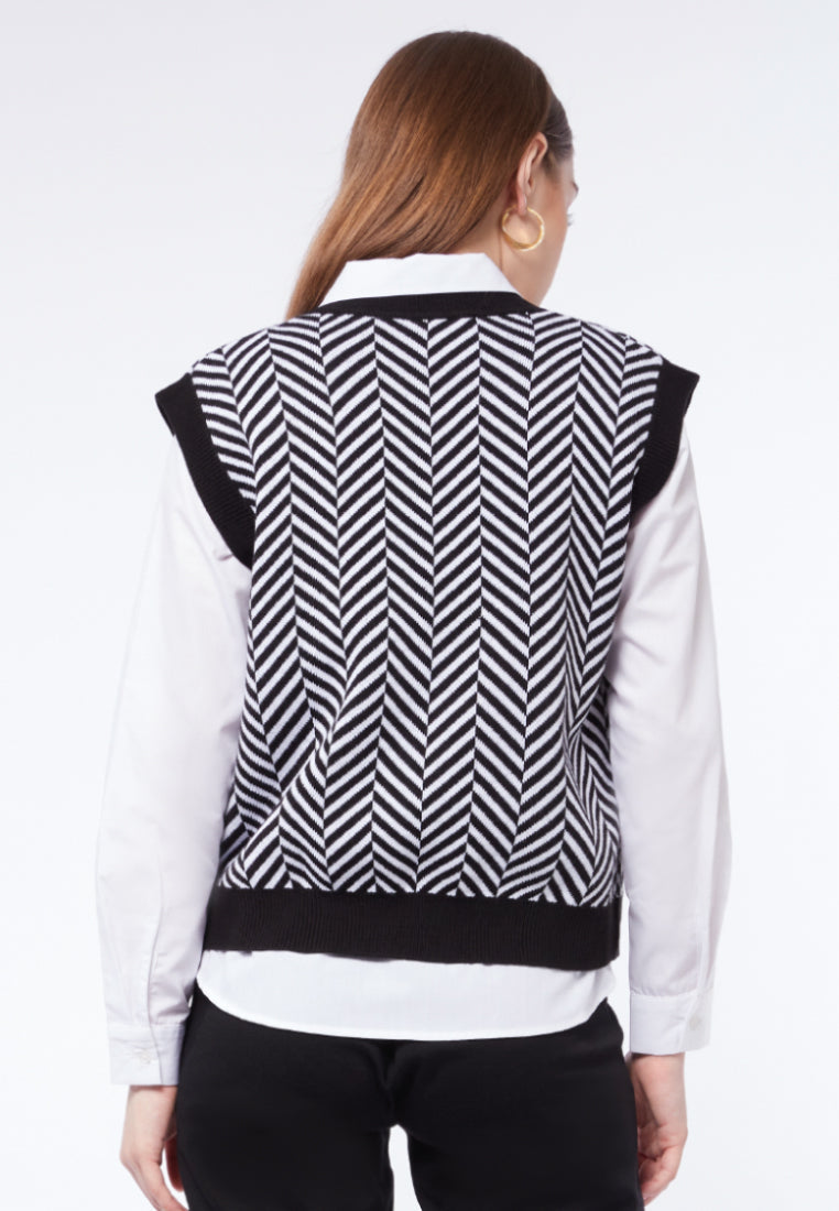Regular Fit Herringbone Vest