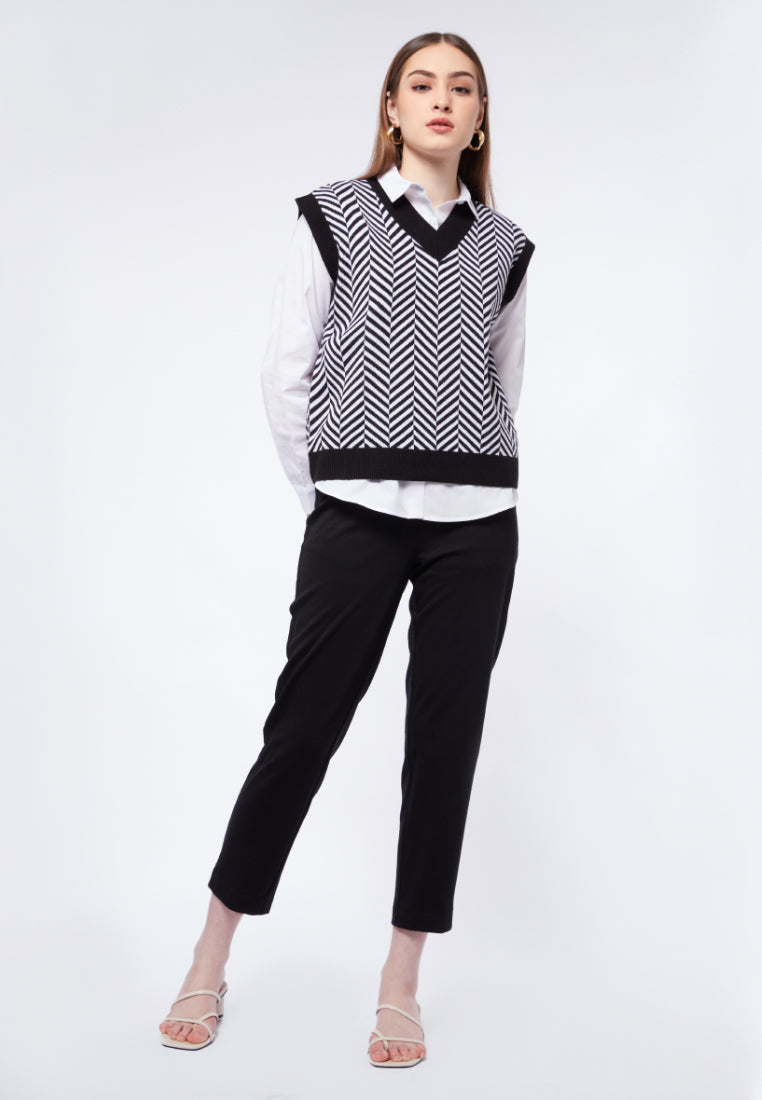Regular Fit Herringbone Vest