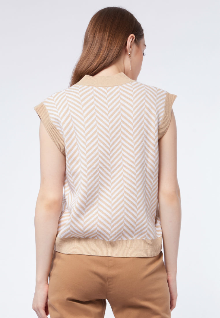 Regular Fit Herringbone Vest