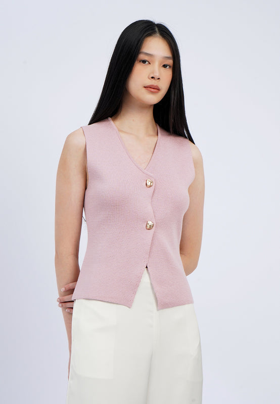 Slim Fit V-Neck Knit Vest