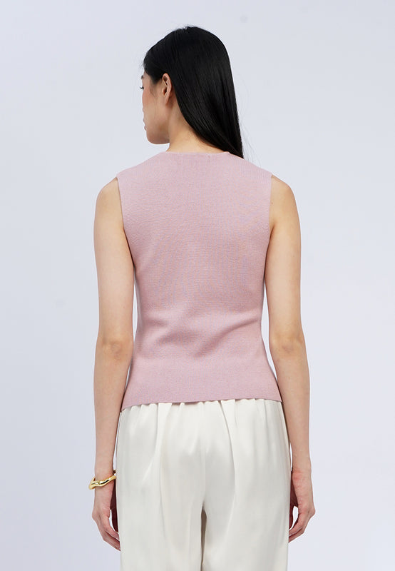 Slim Fit V-Neck Knit Vest