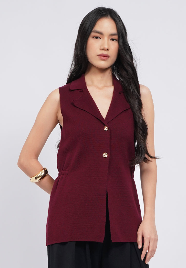 Vest with Gathered Waist Details