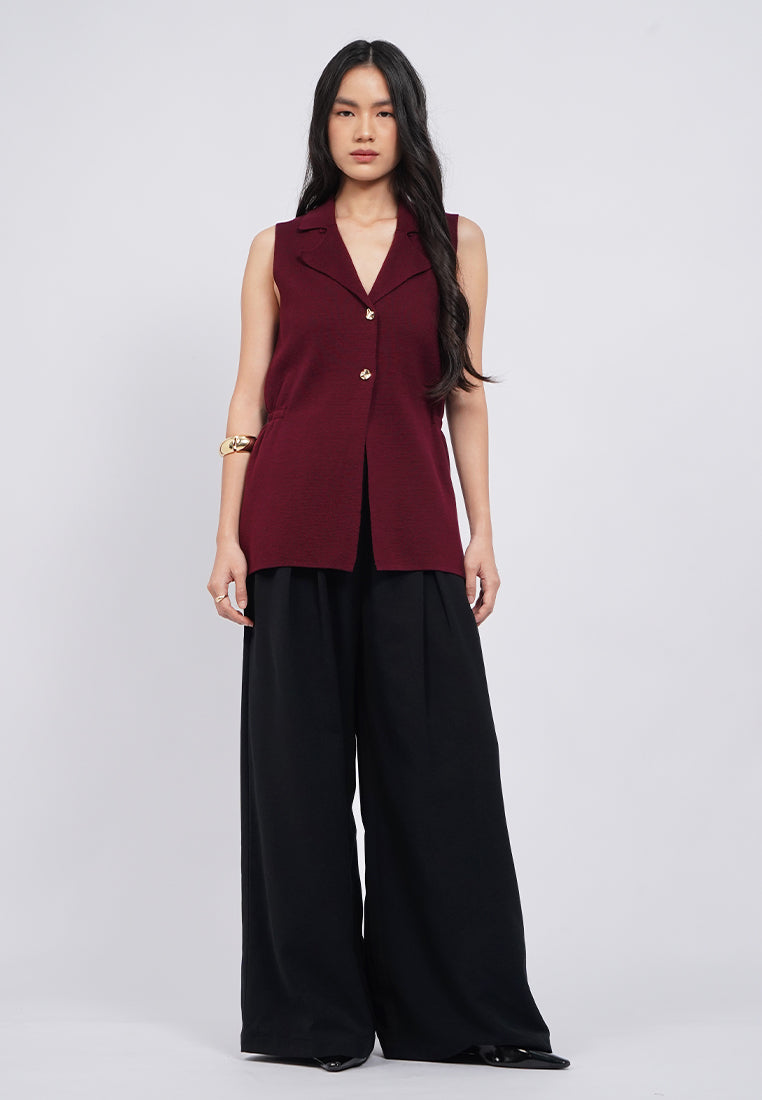Vest with Gathered Waist Details