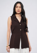 Vest with Gathered Waist Details