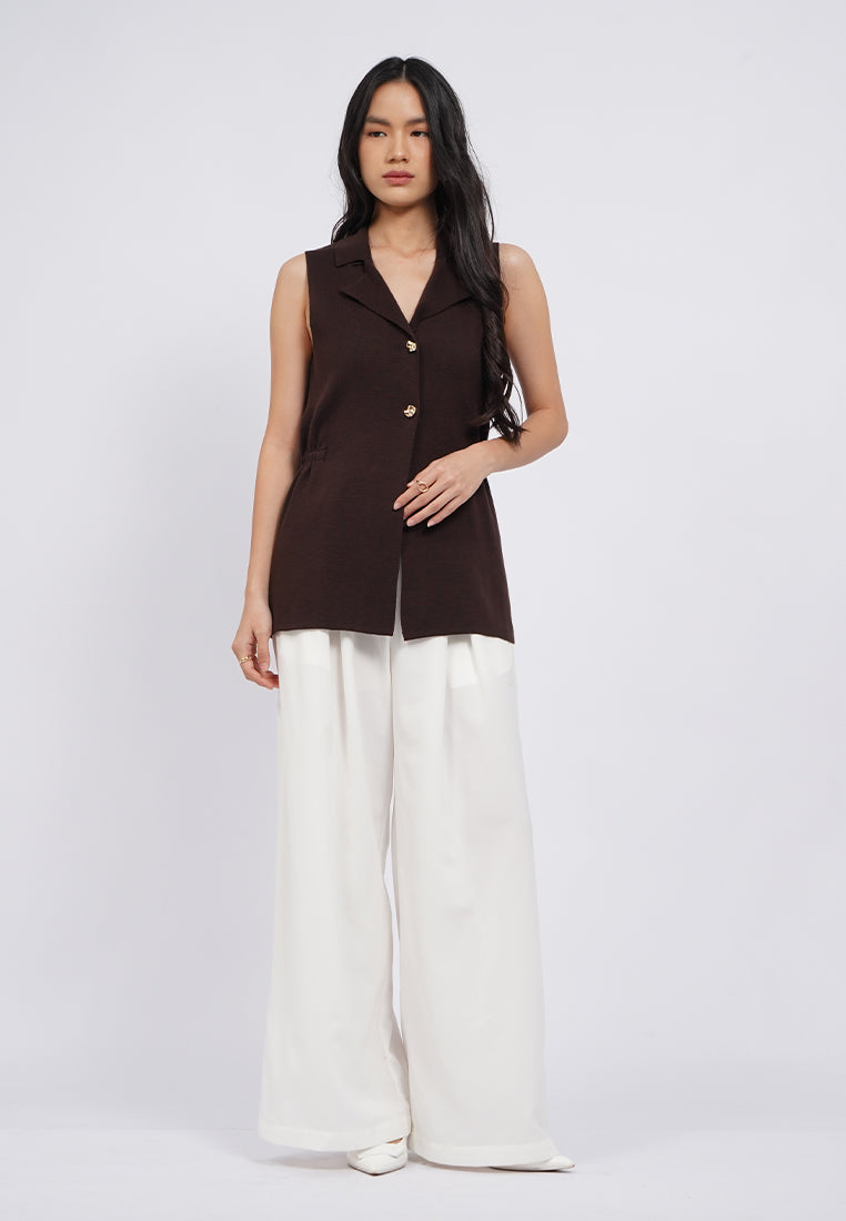 Vest with Gathered Waist Details