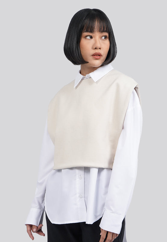 Round Neck Knitted Vest