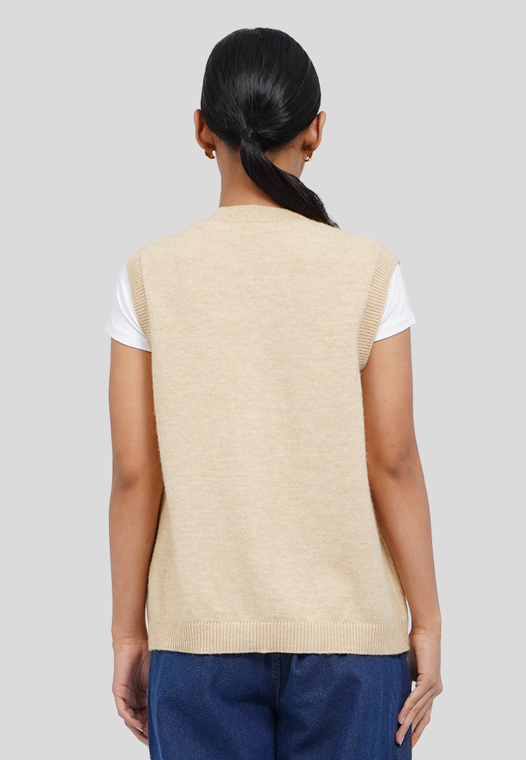 Knitted V-Neck Vest