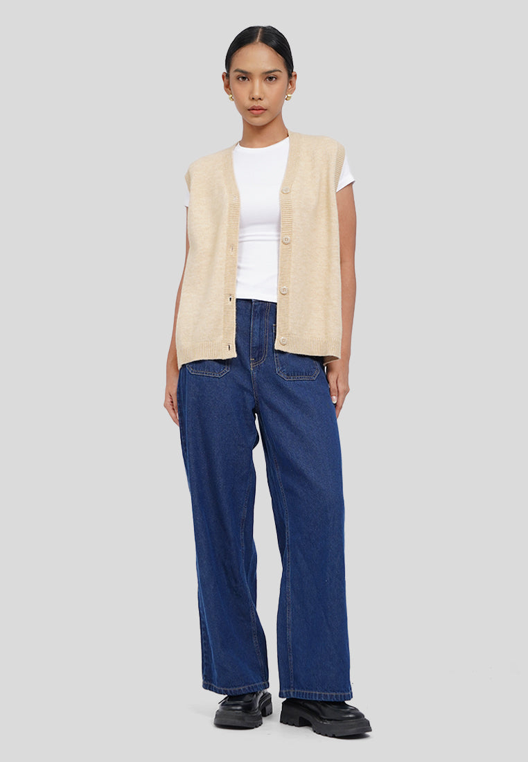 Knitted V-Neck Vest