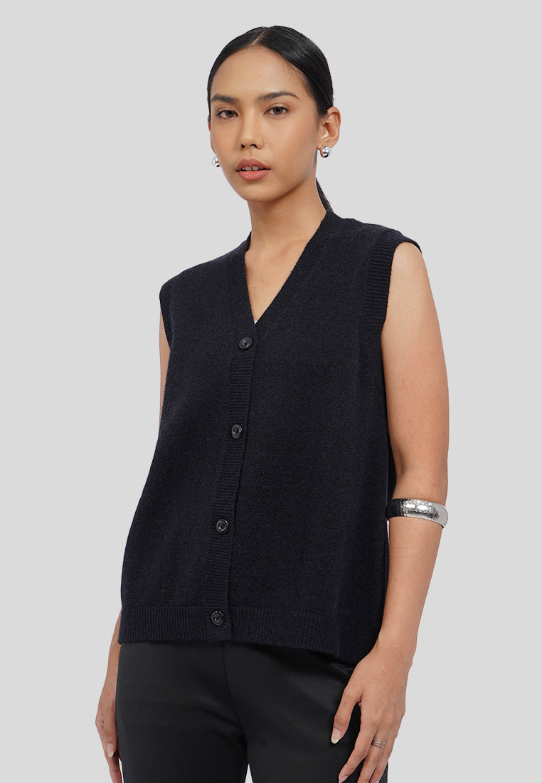 Knitted V-Neck Vest