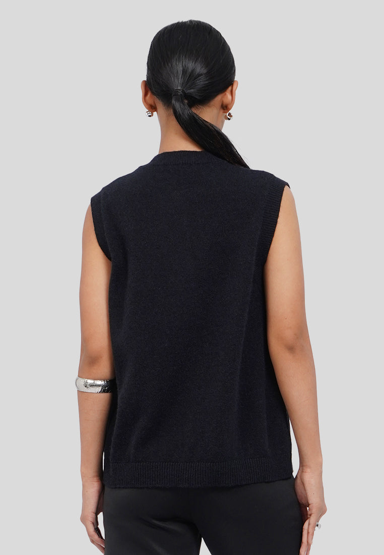 Knitted V-Neck Vest