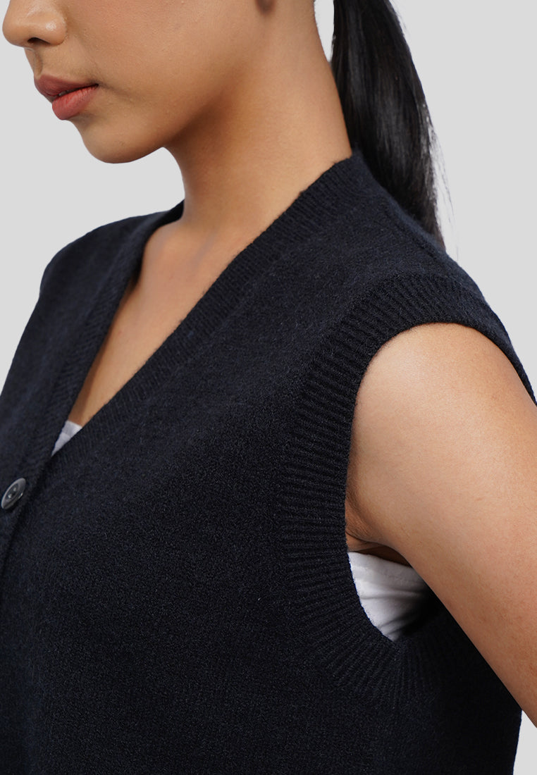 Knitted V-Neck Vest