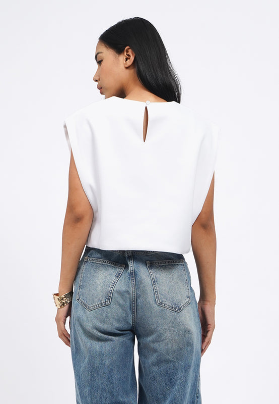 Boxy Knit Vest with Open Side Details