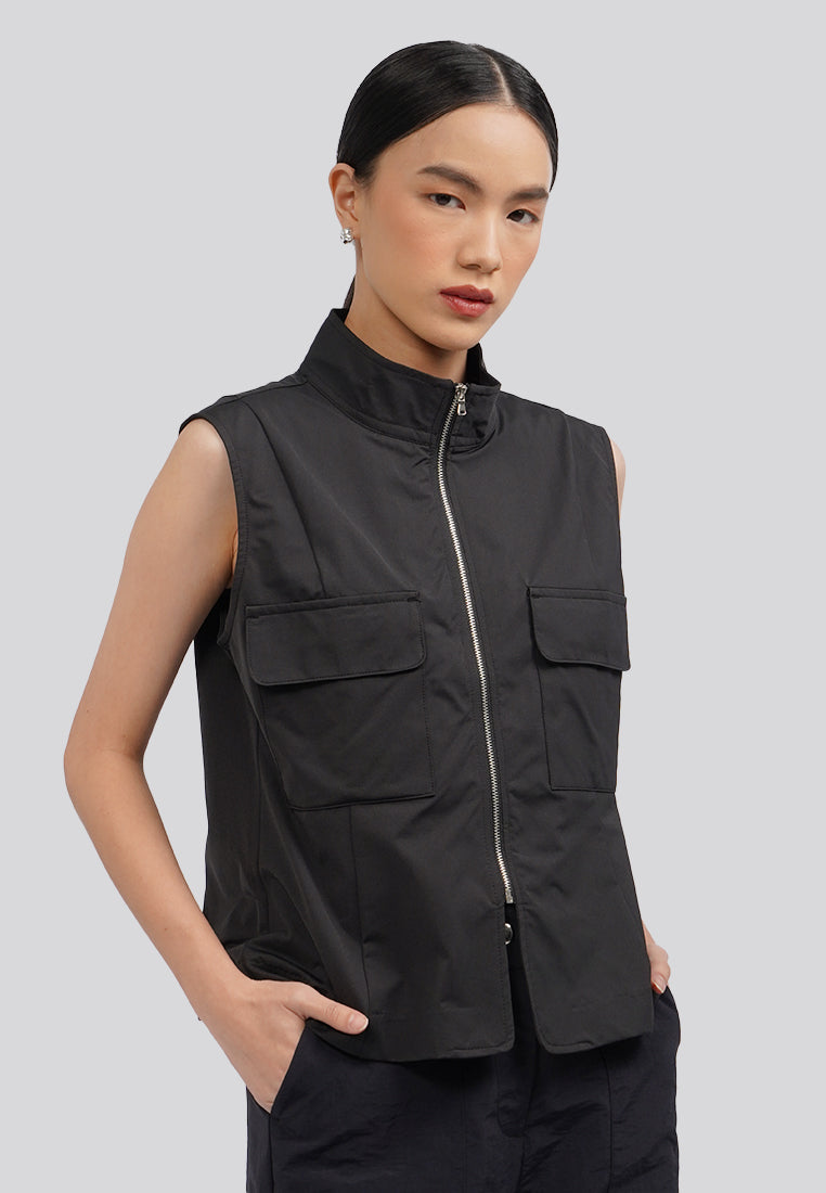 Zipper Sleeveless Vest