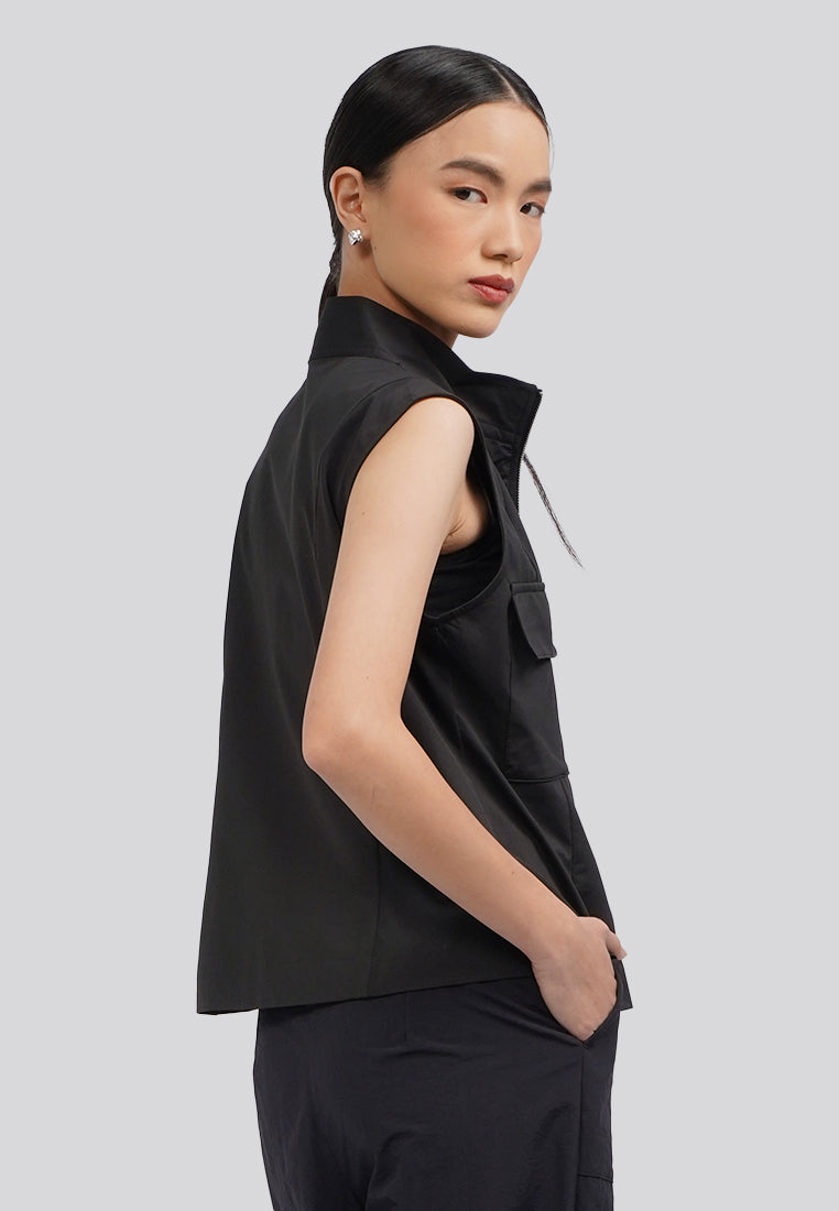 Zipper Sleeveless Vest