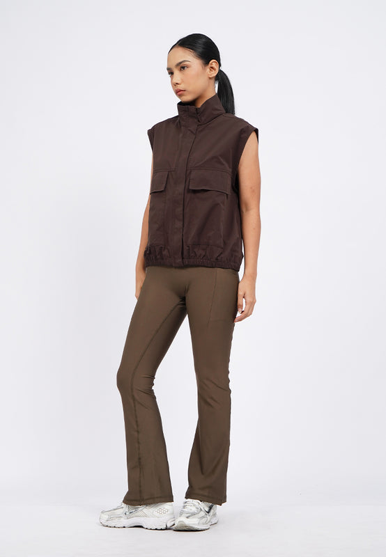 High Neck Active Vest with Pocket