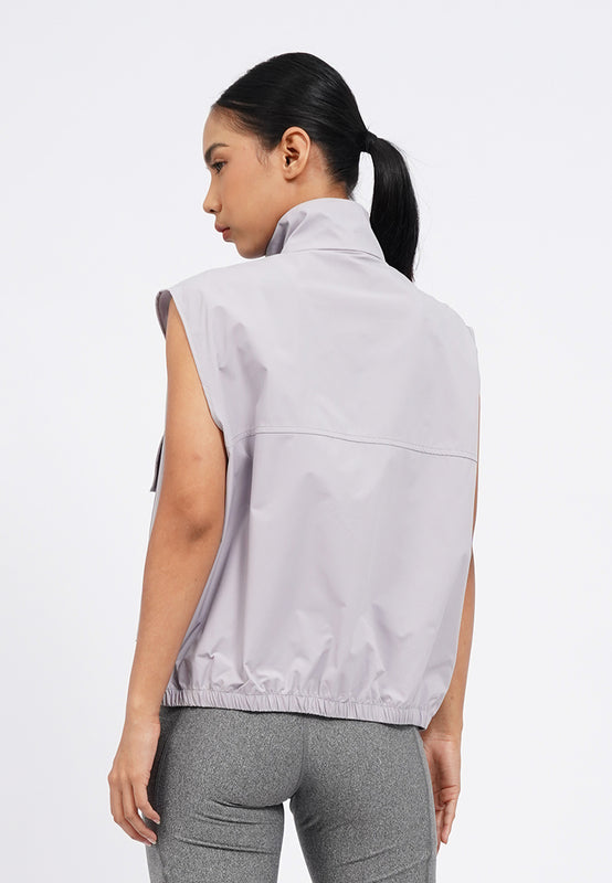High Neck Active Vest with Pocket