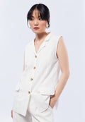 Long Vest with Lapel Details