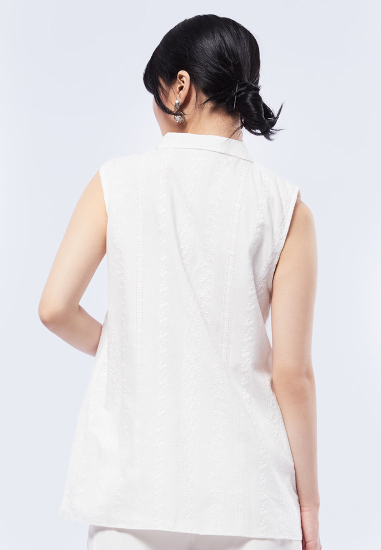 Long Vest with Lapel Details
