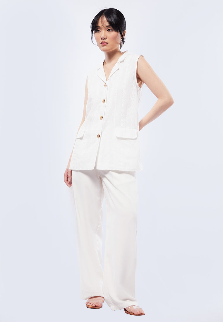 Long Vest with Lapel Details