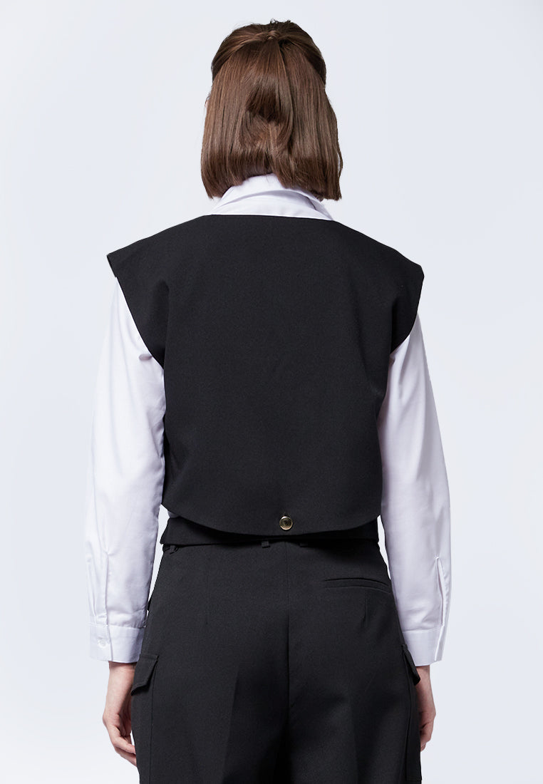 Crop Vest with Strap Details