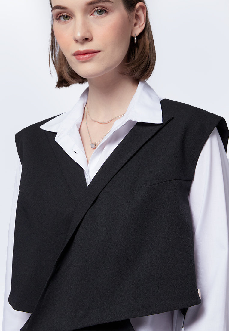 Crop Vest with Strap Details