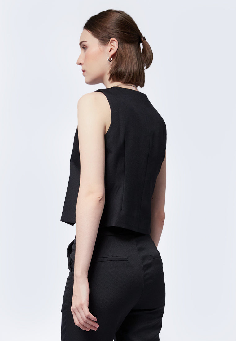 Regular Fit Cropped Vest