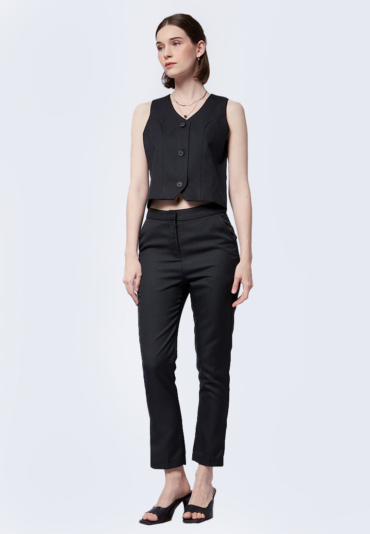 Regular Fit Cropped Vest