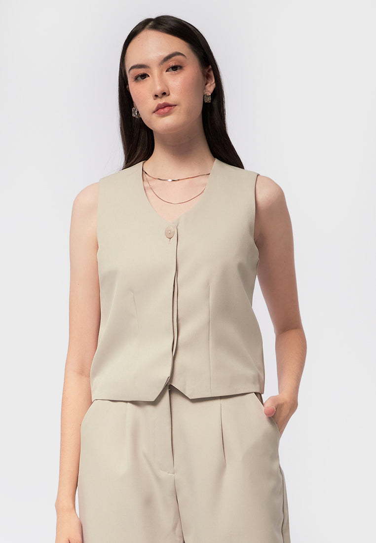 Regular Fit Crop Vest