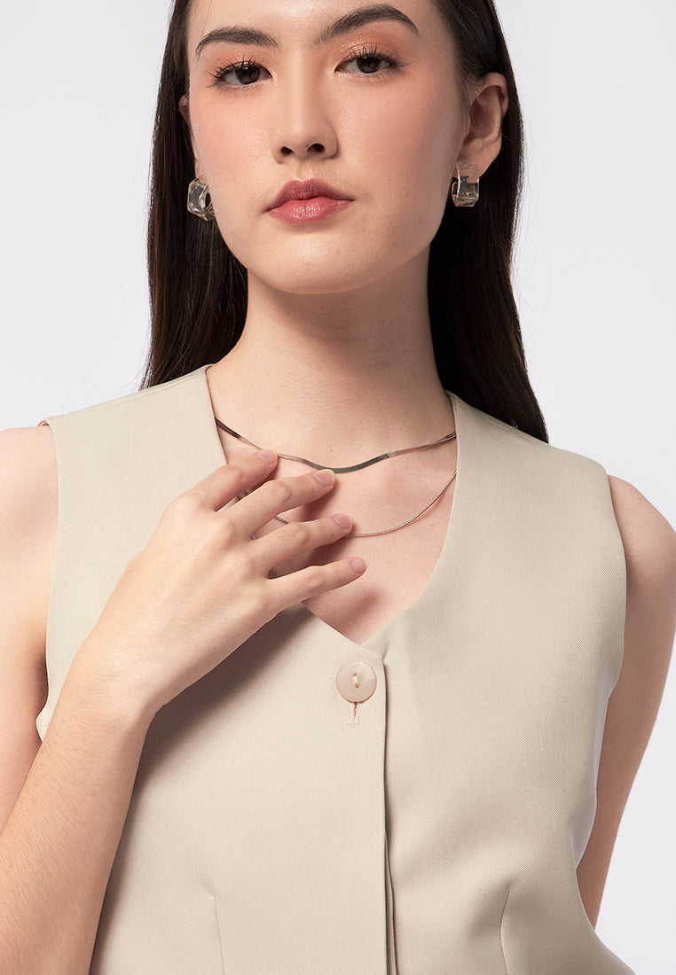 Regular Fit Crop Vest