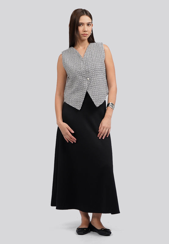 Asymmetrical Tweed Vest